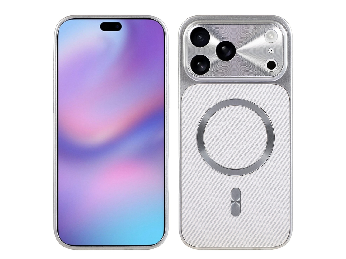 Capa Para Iphone 17 Pro Max Híbrido Anti-choque Robusta Magnético Prata Czhhmart