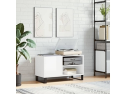 Armário P/ Discos 85x38x48 Cm Deriv. Madeira Branco Brilhante Lovely Home