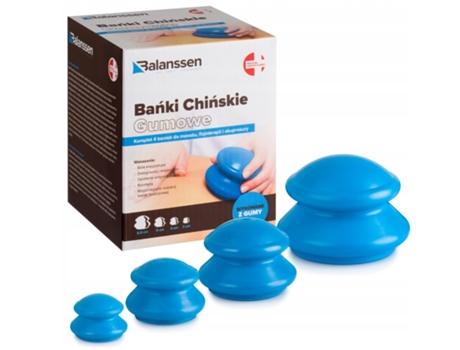 Conjunto de ventosas terapêuticas de silicone Balanssen, 4 peças, Bifarm