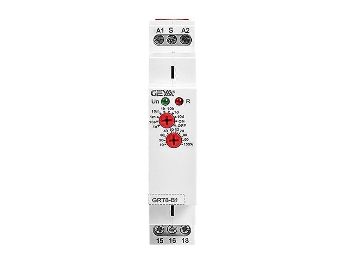 Relé Temporizador de Retardo Eletrônico Grt8, B1 Tipo 16a, Grt8, B1 Branco Ac230v BRILVIBERA