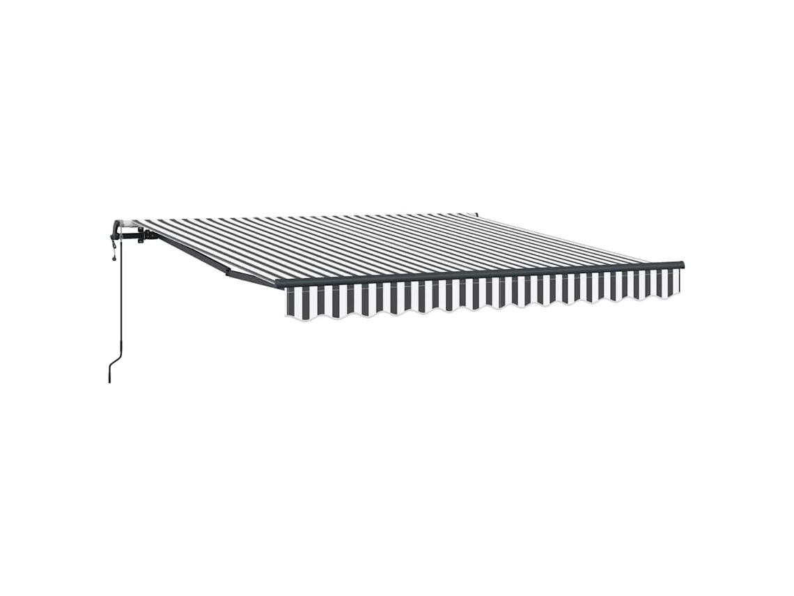 Toldo Retrátil Automático 300x250 Cm Antracite e Branco MAISON EXCLUSIVE