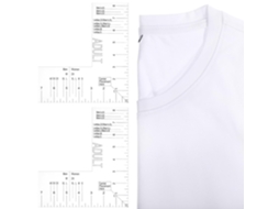 Régua Guia para Medir Camisetas, Ferramenta de Medição para Camisetas, Régua Acrílica Leve para Camisetas, 2 Peças