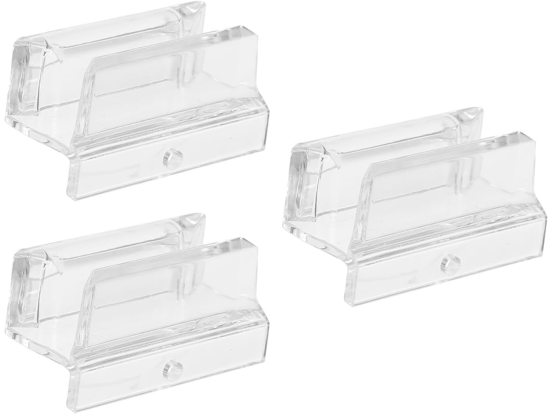 Guia De Porta De Correr Em Acrílico Transparente, Conjunto De 3 Peças.