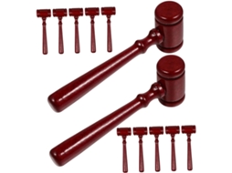 Iplusmile Conjunto De 12 Peças Martelos Madeira Para Juiz, Acessório Fantasia Jogos Rpg E Cosplay.