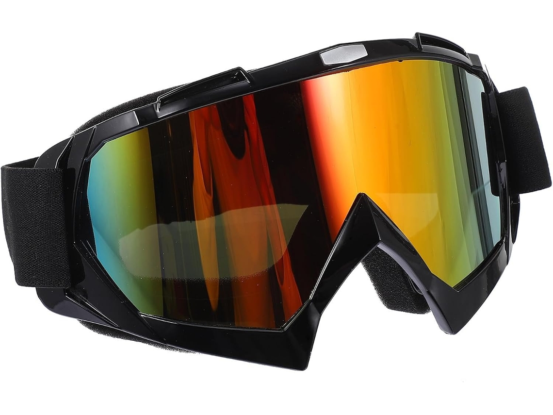 Óculos De Ciclismo/motociclismo Amarelos À Prova De Vento Em Tpu Com Faixa Elástica.