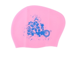 Boné de Natação de Silicone Impermeável para Cabelo Longo | S/MARCA