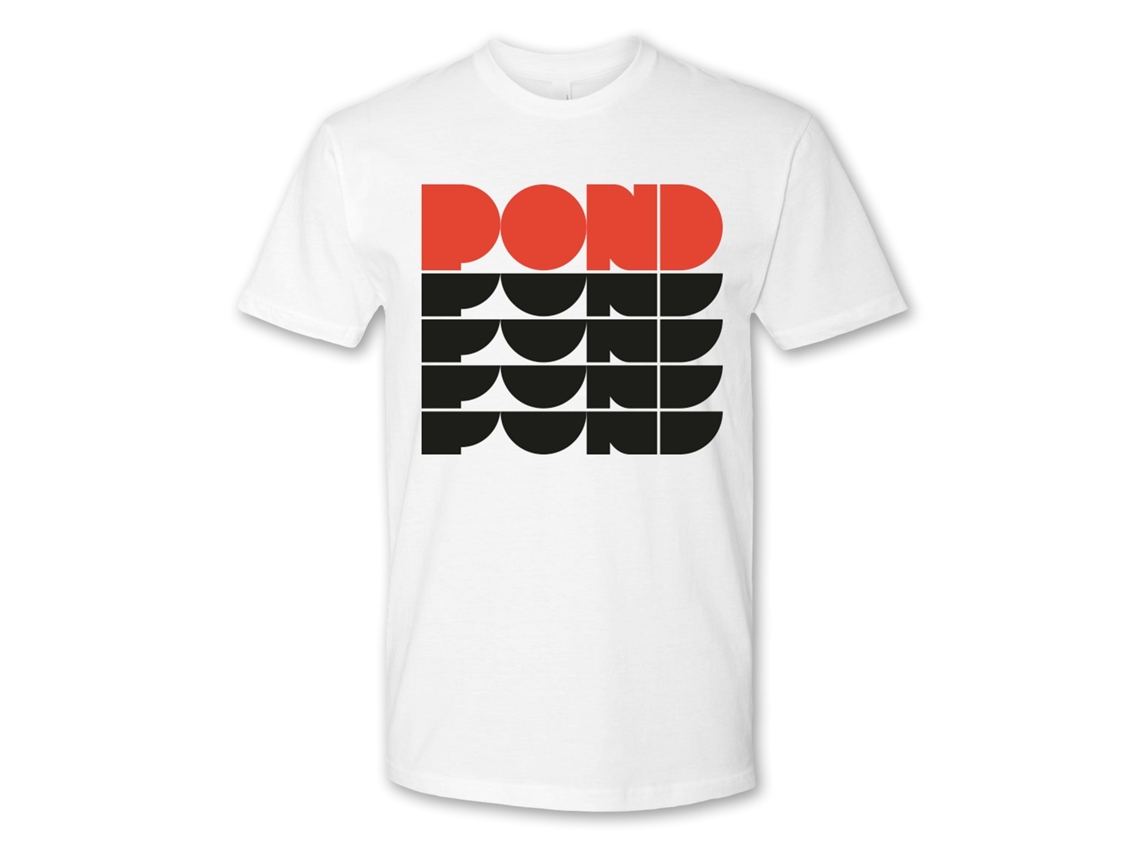 Camiseta branca Pond Pond Repeat Logo ROCKINSTONE Unissex Adulto Mais Vendidas Tamanho: M