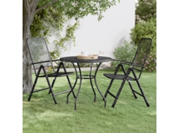 Vidaxl Mesa De Jardim Ø80x72 Cm Malha Metal Expandido Antracite