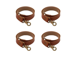 Conjunto De 4 Prendedores De Cortina Em Couro Clássico Para Decoração De Janelas, Com Fivela De Metal, Para Quarto. Aquaforge