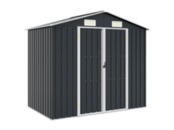 Vidaxl Abrigo De Jardim 205x129x183 Cm Aço Galvanizado Antracite
