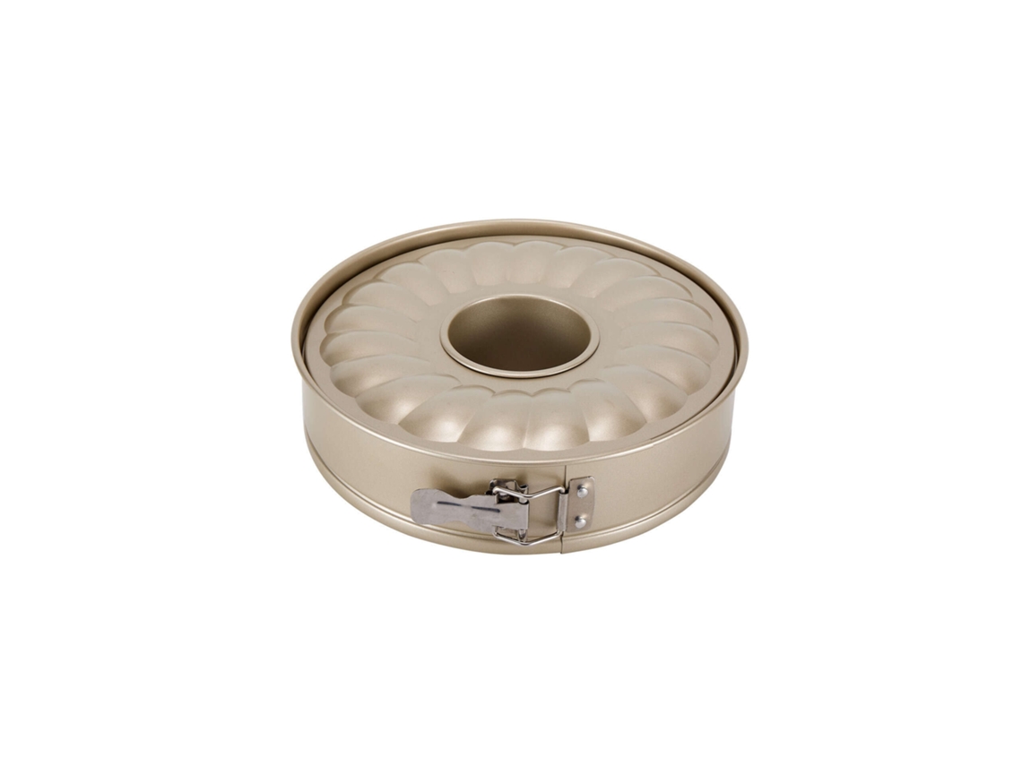 Forma Desmontável 2 Fundos Aço Carbono 26cm Dourada Chefe Kasa