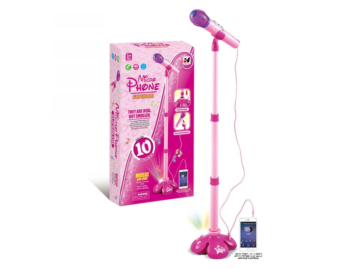 Lurelia Microfone Infantil Com Luzes, Microfone E Rosa, Educativo