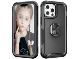 Suporte Casa Quedas Para Iphone 15 Pro Max Silicone Preto