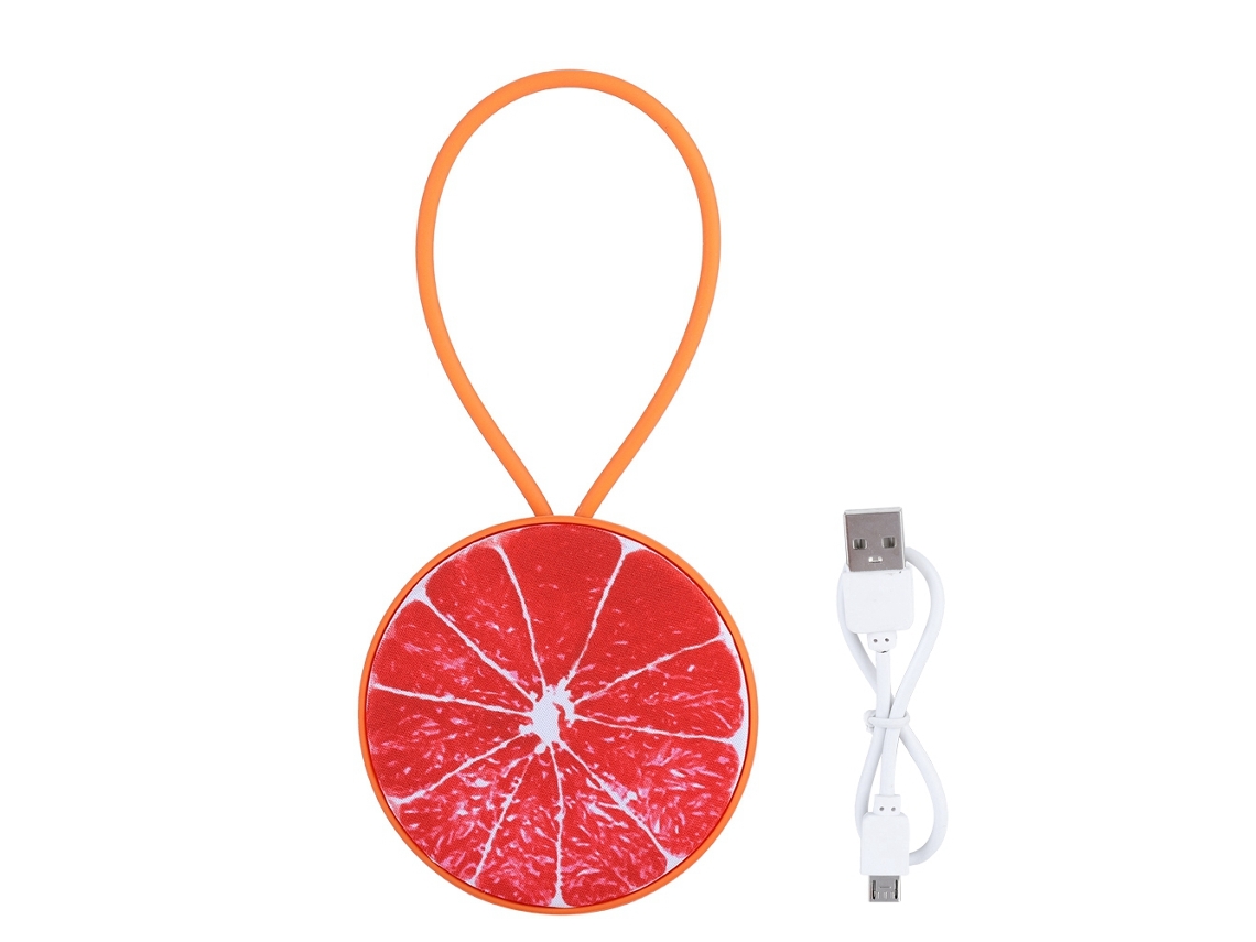 Altavoz Bluetooth portátil, pequeno, com forma de fruta, som estéreo 3D para uso externo, reprodutor USB com S/MARCA