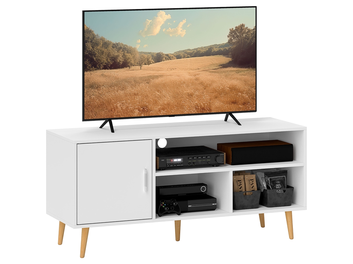 Suporte Para Tv Para Televisores De Até 60 Polegadas, 120x40x55 Cm, Branco.