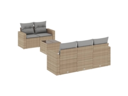 Garden Sofa Set, Garden Sofa Sets Vidaxl Bege Rattan / Vime (n/a)