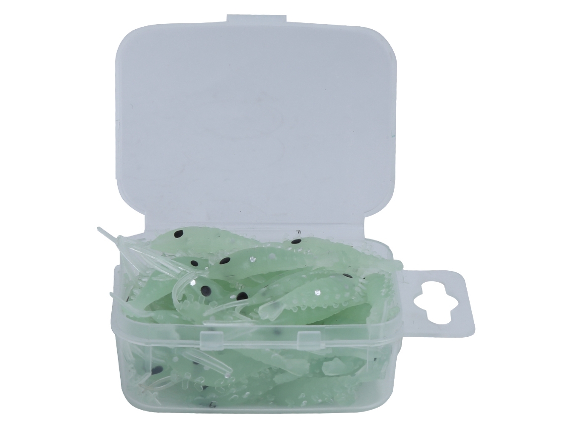 Isca de Camarão Artificial Luminosa para Pesca em Água Doce e Salgada