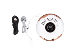 Ventilador De Pescoço Portátil Sem Lâminas Recarregável Com Tela Led Branco