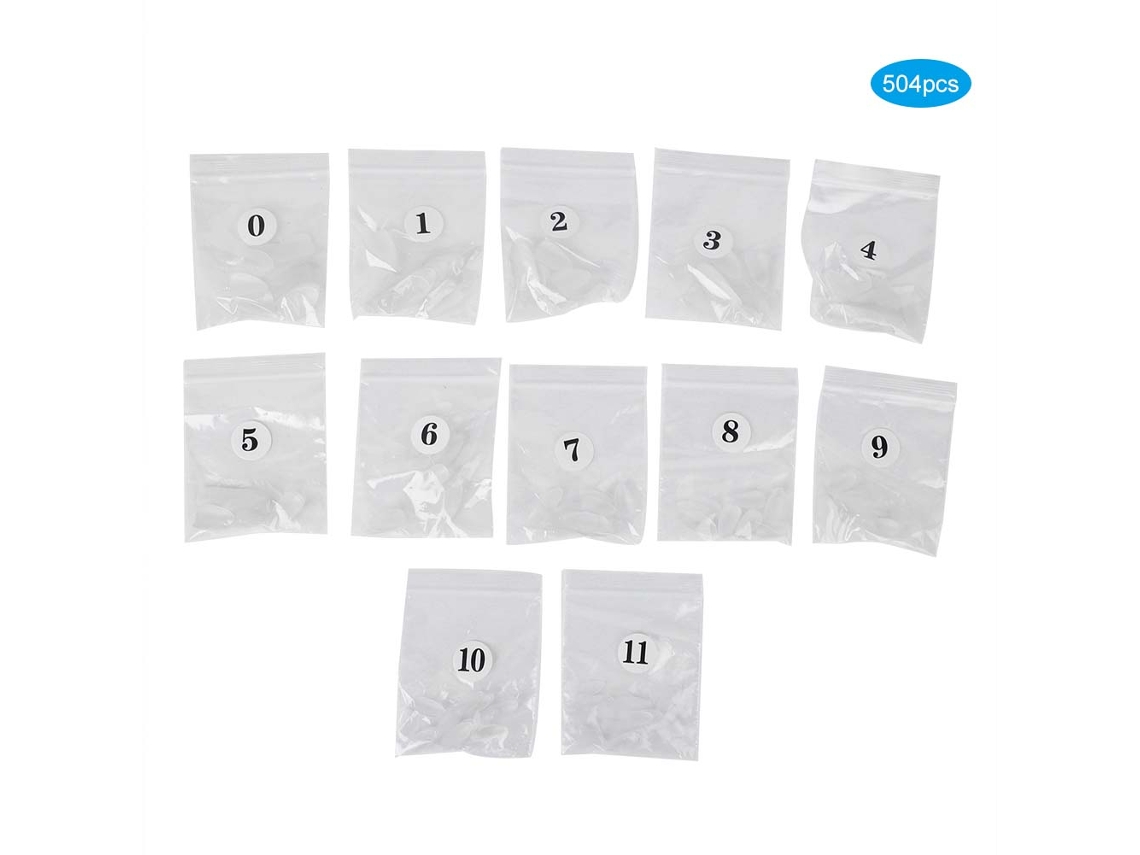 504pcs Pontes De Unhas Falsas De Superfície Mate Vestíveis Para Manicure Diy Prática Ferramenta Transparente