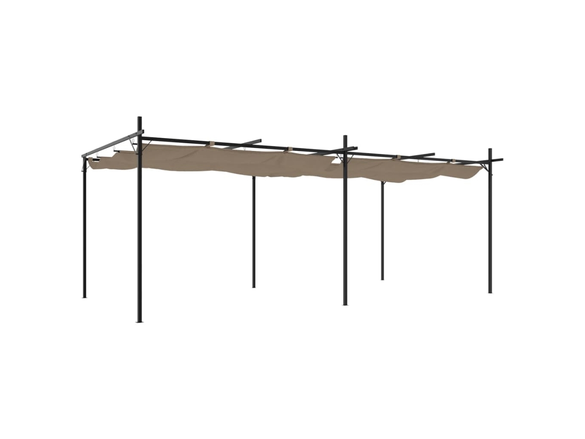 Pergola, Pergolas Vidaxl Cinzento-acastanhado Tecido (589 X 292 X 230 Cm)