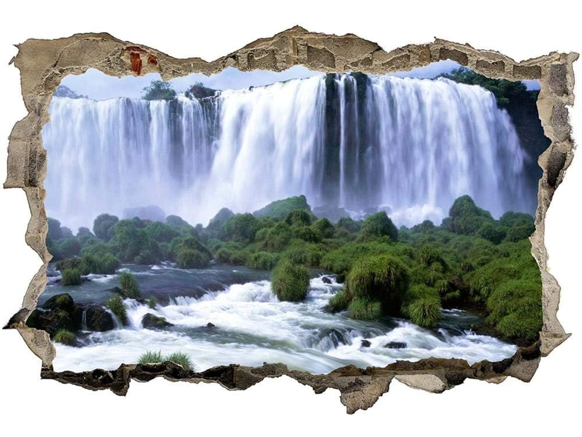 Adesivos Muraux Cascata Natureza Adesivo Mural Para Salão De Beleza Quarto Cozinha Escritório Adulto Criança 70x110cm