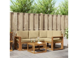 Vidaxl Conjunto De Sofás Para Exterior 5 Pcs Natural E Bege