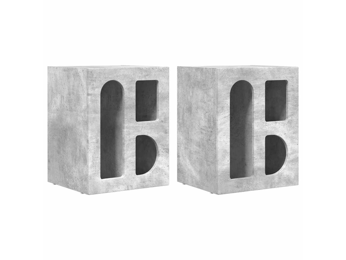 Mesa de cabeceira 2 Pcs Cinzento 40 X 35 X 50 Cm MAISON EXCLUSIVE