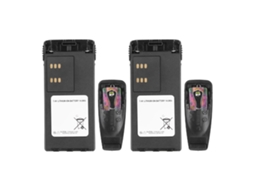 2 Baterias Recarregáveis 7.4v 1800mah Para Rádio De Comunicação Com Clip De Cinto Para Gp140 Gp320 Gp328 Ip68