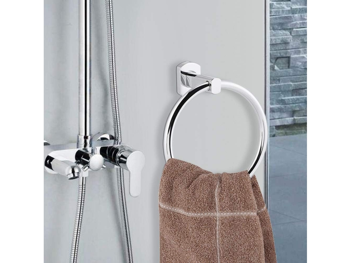 Porta-toalhas Redondo De Parede Em Aço Inoxidável, Elegante,