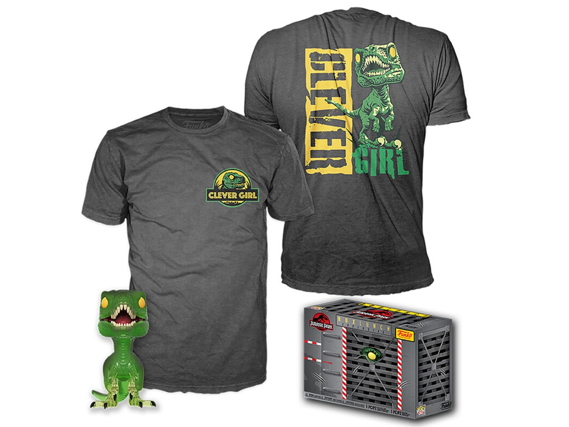 Conjunto De Figuras Pop Tee Jurassic Park Velociraptor Exclusive