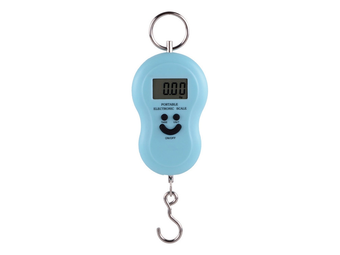 Balança Digital Portátil Eletrônica de Pendurar, 1 Unidade, Azul Claro AQUAFORGE