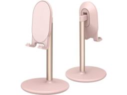 Suporte ajustável para celular na mesa, suporte de mesa para celular e tablet, dock rosa | S/MARCA