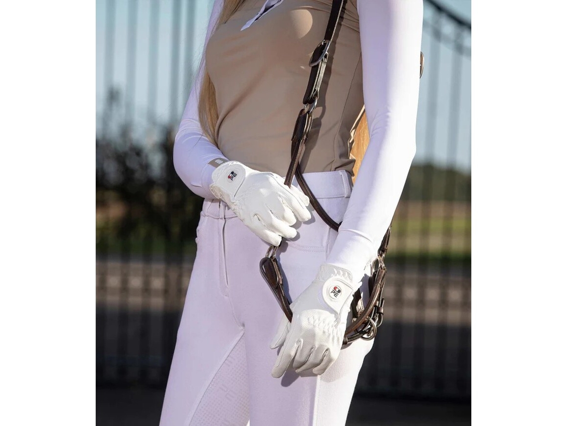 Luvas para Equitação PREMIER EQUINE (Mulher - Branco - M)