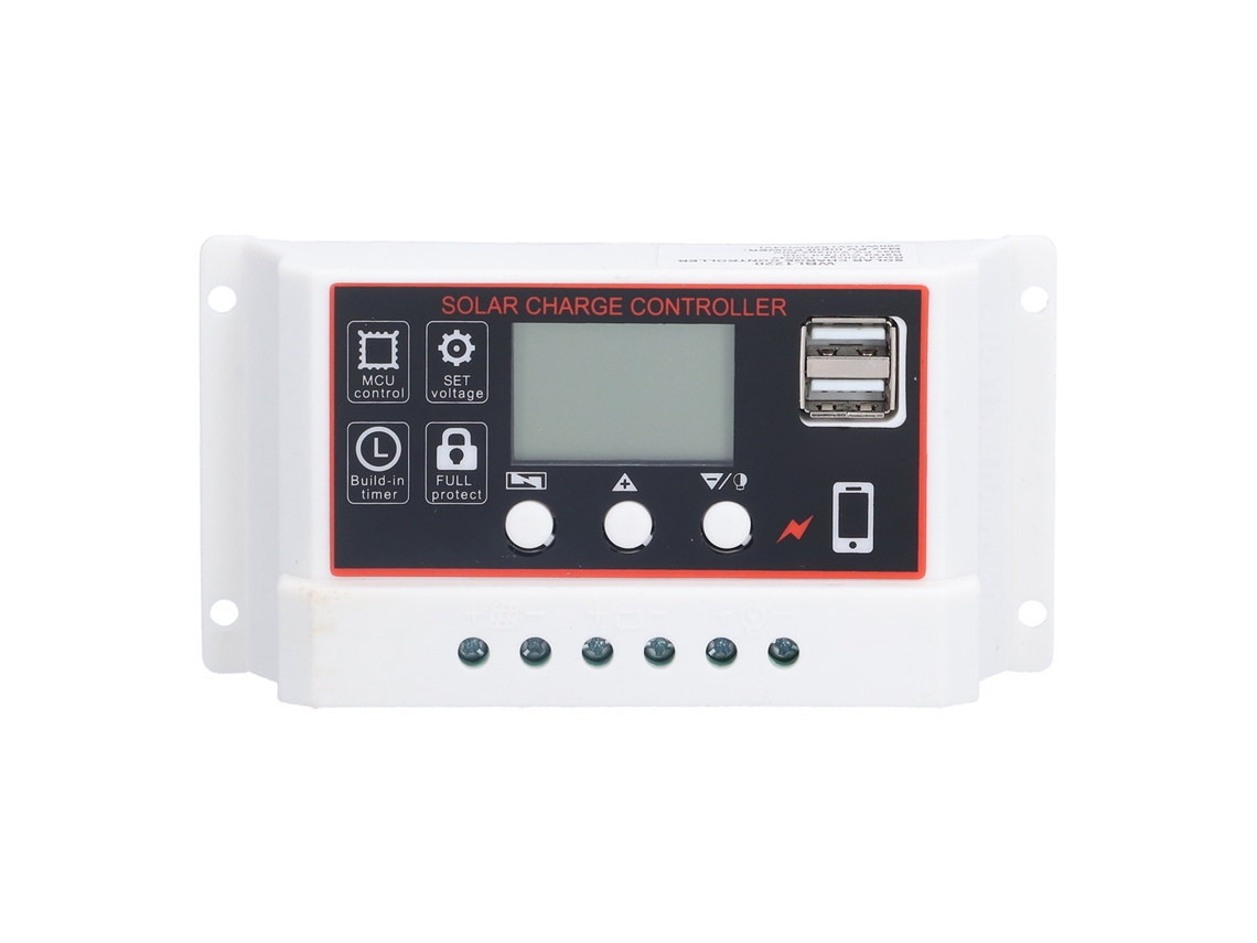 Controlador Solar Bateria 20a Pwm com Proteção Automática para Painéis Solares de 12v/24v