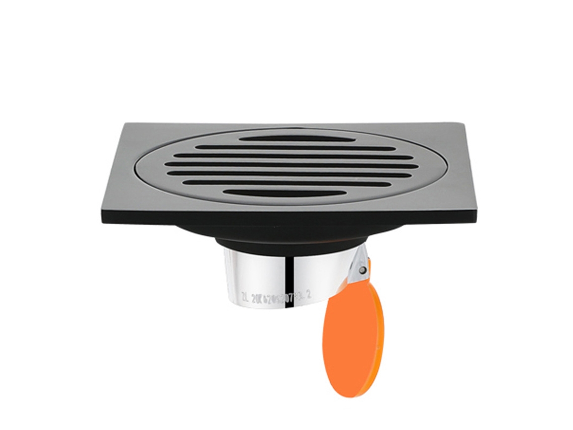 Filtro de Ralo Chuveiro, Piso em Aço Inoxidável Espesso com Adesivo Anti odor, Reto Quadrado para Banheiro, Chuveiro e Cozinha. AQUAFORGE