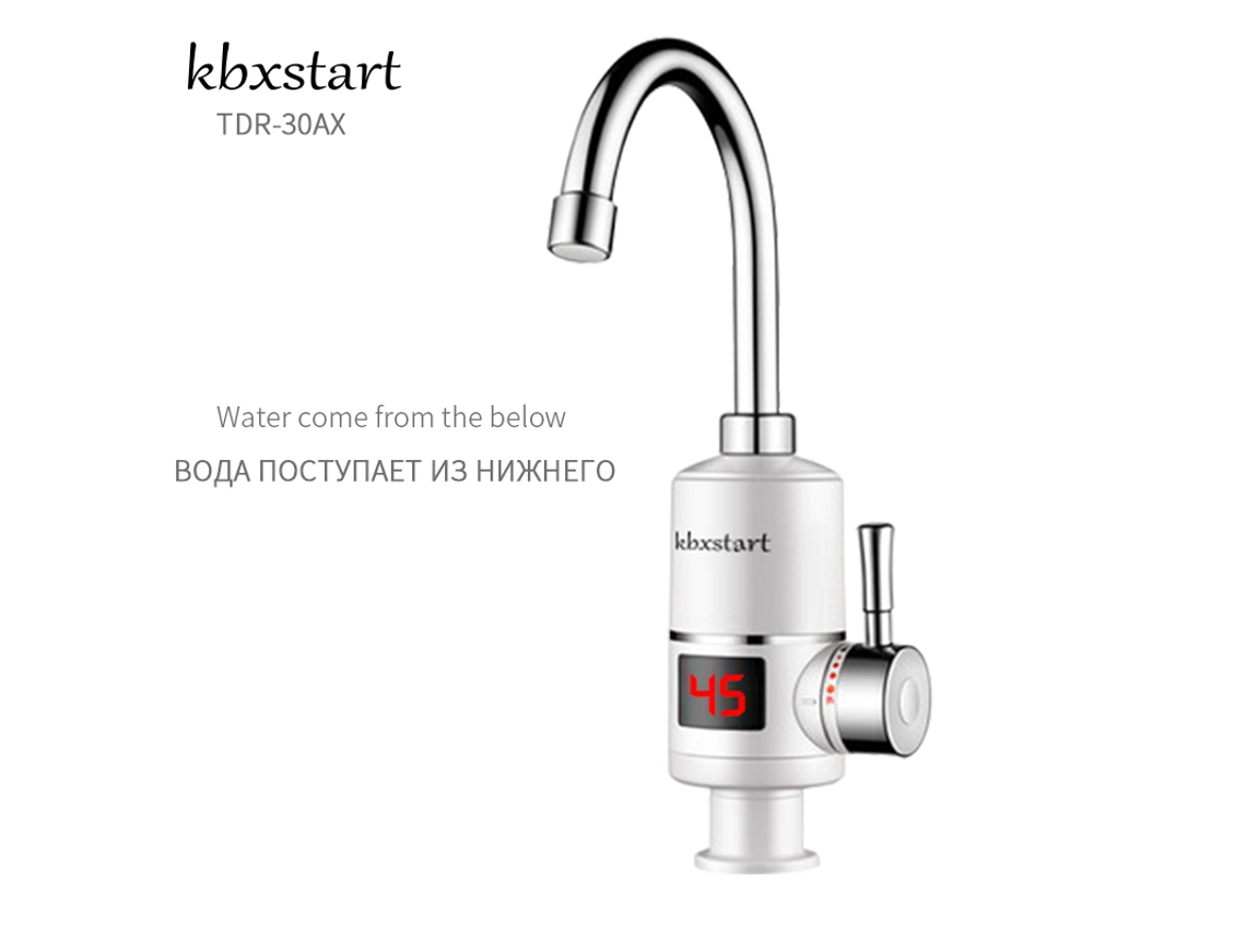 Laxiscreed Torneira Elétrica Para Aquecedor De Água Com Display Digital E Entrada Na Base