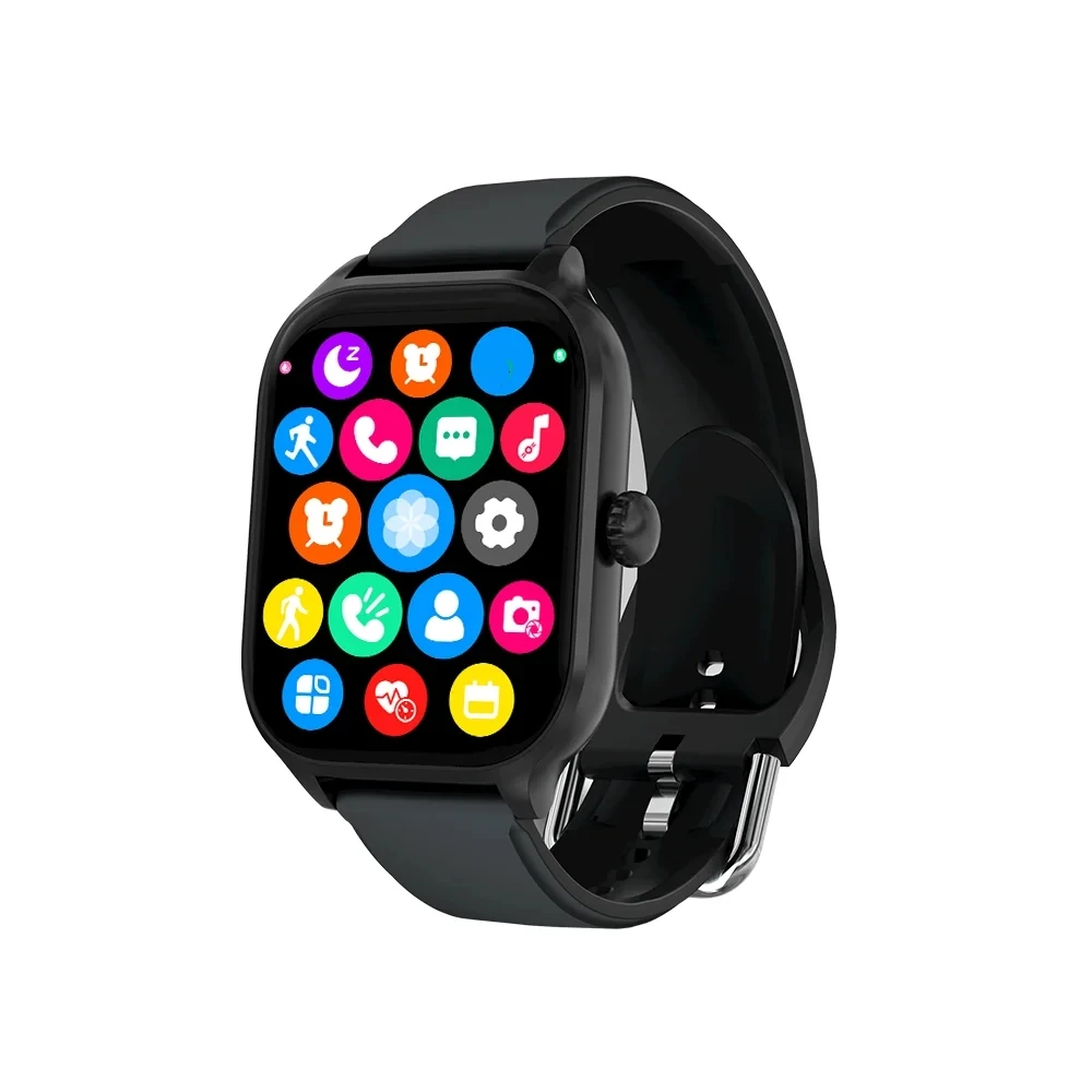Relógio Desportivo Preto com Ecrã Táctil, Chamada Bluetooth MDUG