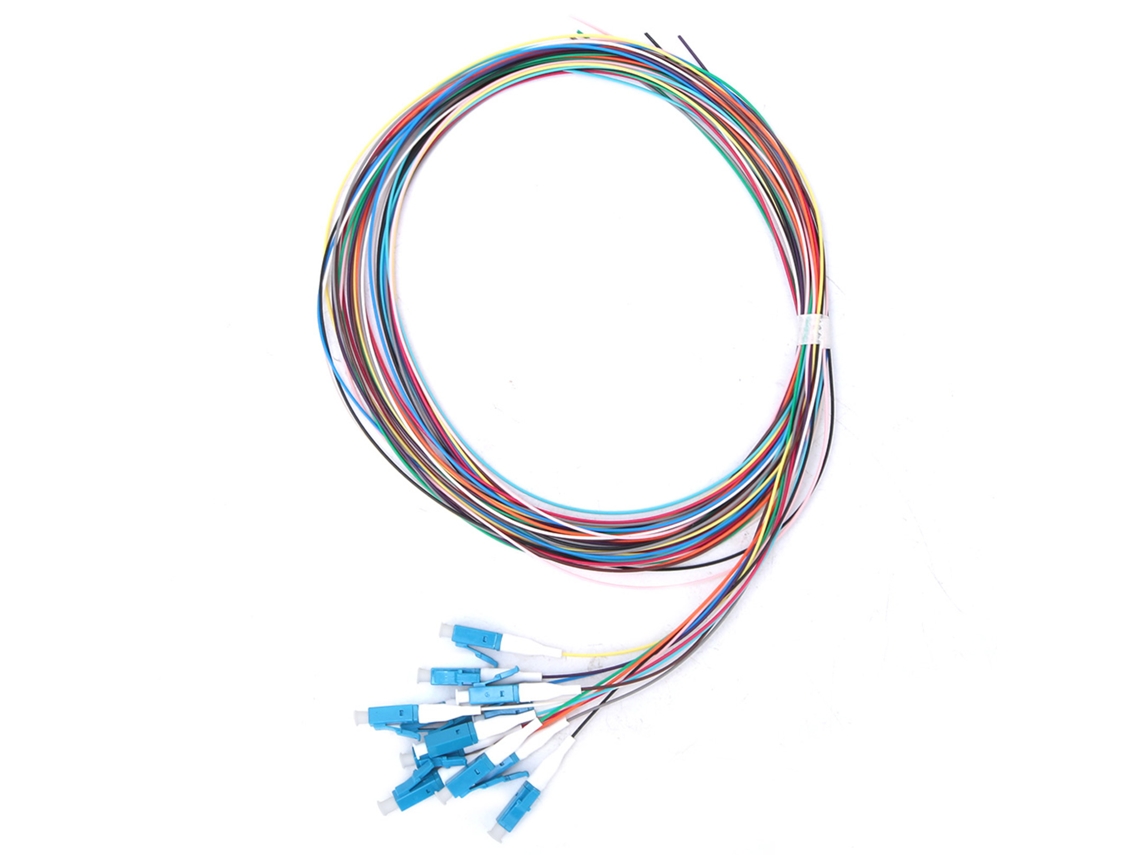 Laxiscreed Pigtail De Fibra Óptica 12-core Monomodo Lc/upc, Baixa Perda, 1,5m De Comprimento