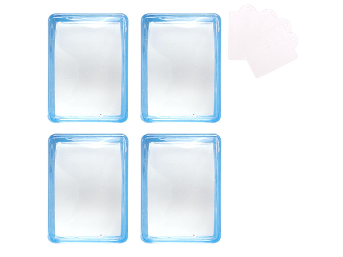 Carimbo Retangular De Silicone Transparente Com Raspadores Azul ZMDECQNA 4 Un