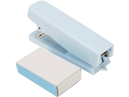 Conjunto de Grampeador Manual Portátil Pure Color com 1000 Peças Papelaria, Ideal para Encadernação em Escritó