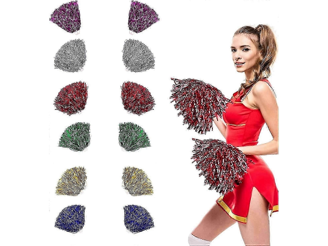 Conjunto de 12 Pompons de Flores Leves e Duráveis BRILVIBERA (Núcleos Aleatórios)