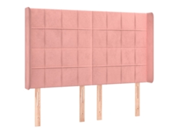 Headboard, Headboards Vidaxl Cor-de-rosa Veludo (147 X 16 X 118/128 Cm)