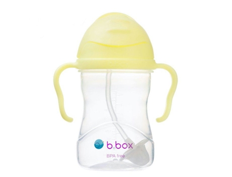 Copo De Aprendizado Com Canudo Ponderado B.box Amarelo 240 Ml Sem Bpa