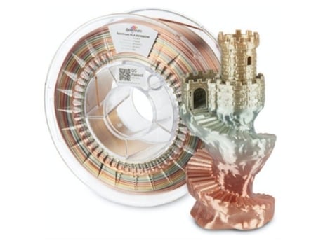 Cabeça De Impressão Spectrum Filamento 3d, Pla Seda Arco Íris, 1,75 Mm, 1 000 G, 81021, Antigo
