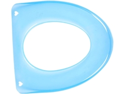 Capa De Assento Sanitário Redonda Acolchoada E Removível Em Plástico Azul Claro Gokoco