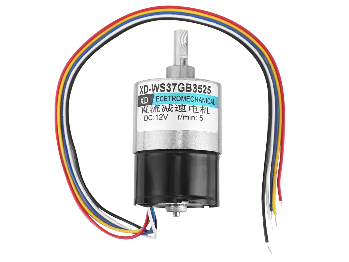 Motor Sem Escova Dc 12v 7w Com Redutor 5r/min Cw/ccw