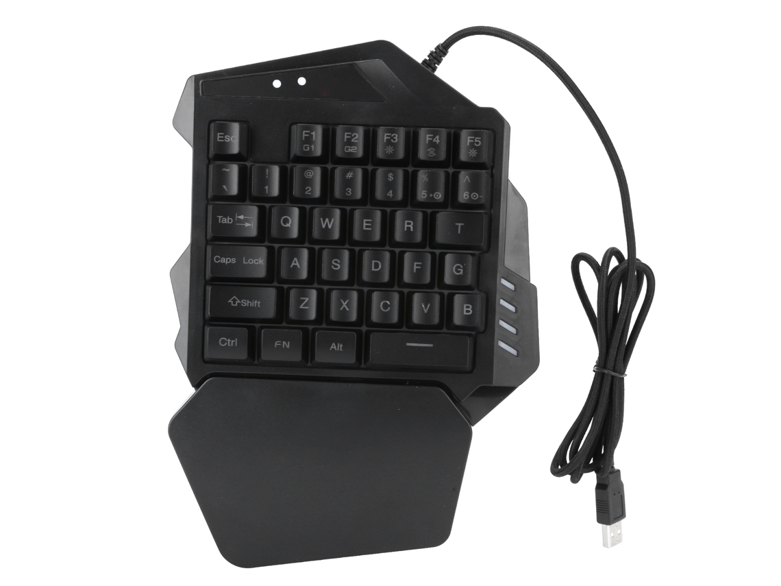 Teclado com uma mão para jogos rgb conversor plataforma | LAXISCREED