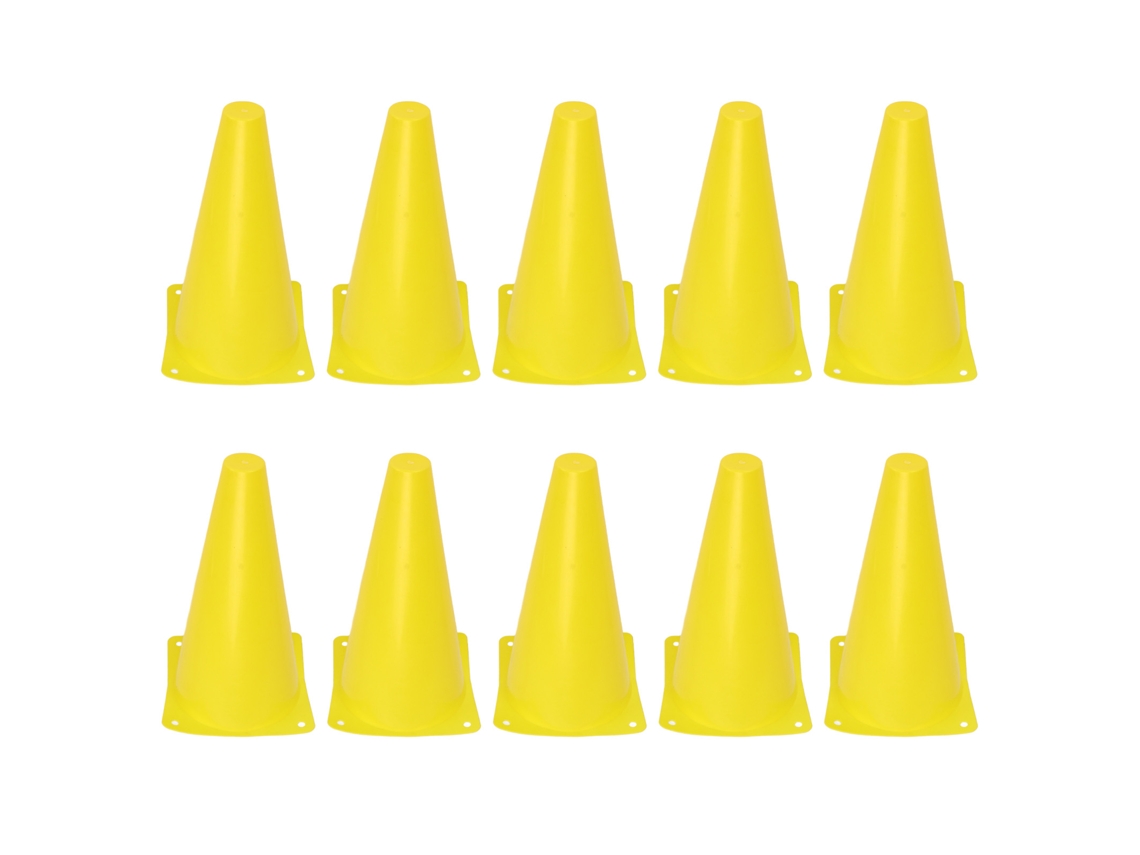 10 Cones De Treinamento Esportivo 23cm Para Futebol Basquete Skate Obstáculos Cone De Tráfego