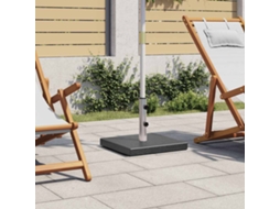 Vidaxl Base De Guarda-sol Quadrada Granito 28,5 Kg Preto