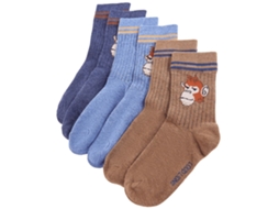 Meias Para Criança 5 Pares Ue 30-34